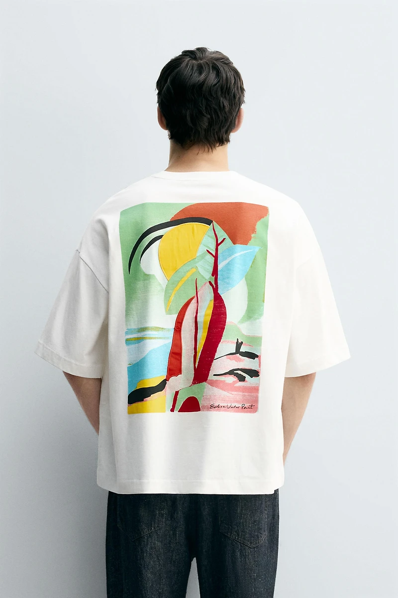 ABSTRACT PRINT T-SHIRT