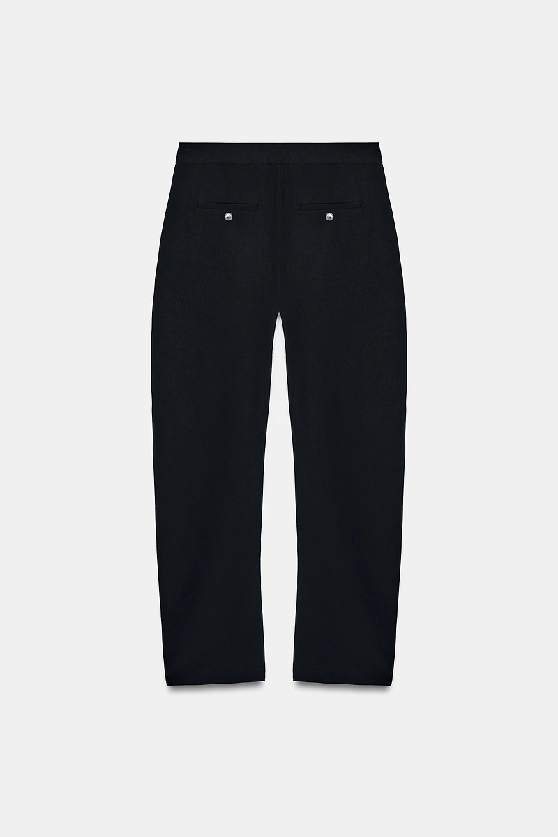 HIGH-WAISTED BARREL PANTS