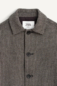 LIMITED EDITION WOOL BLEND HOUNDSTOOTH COAT