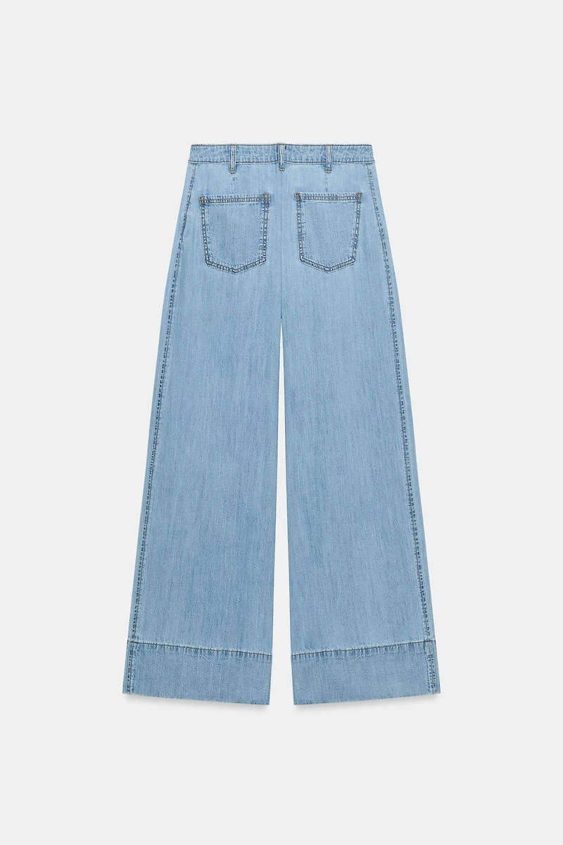 Z1975 HIGH WAISTED WIDE LEG JEANS WITH DARTS