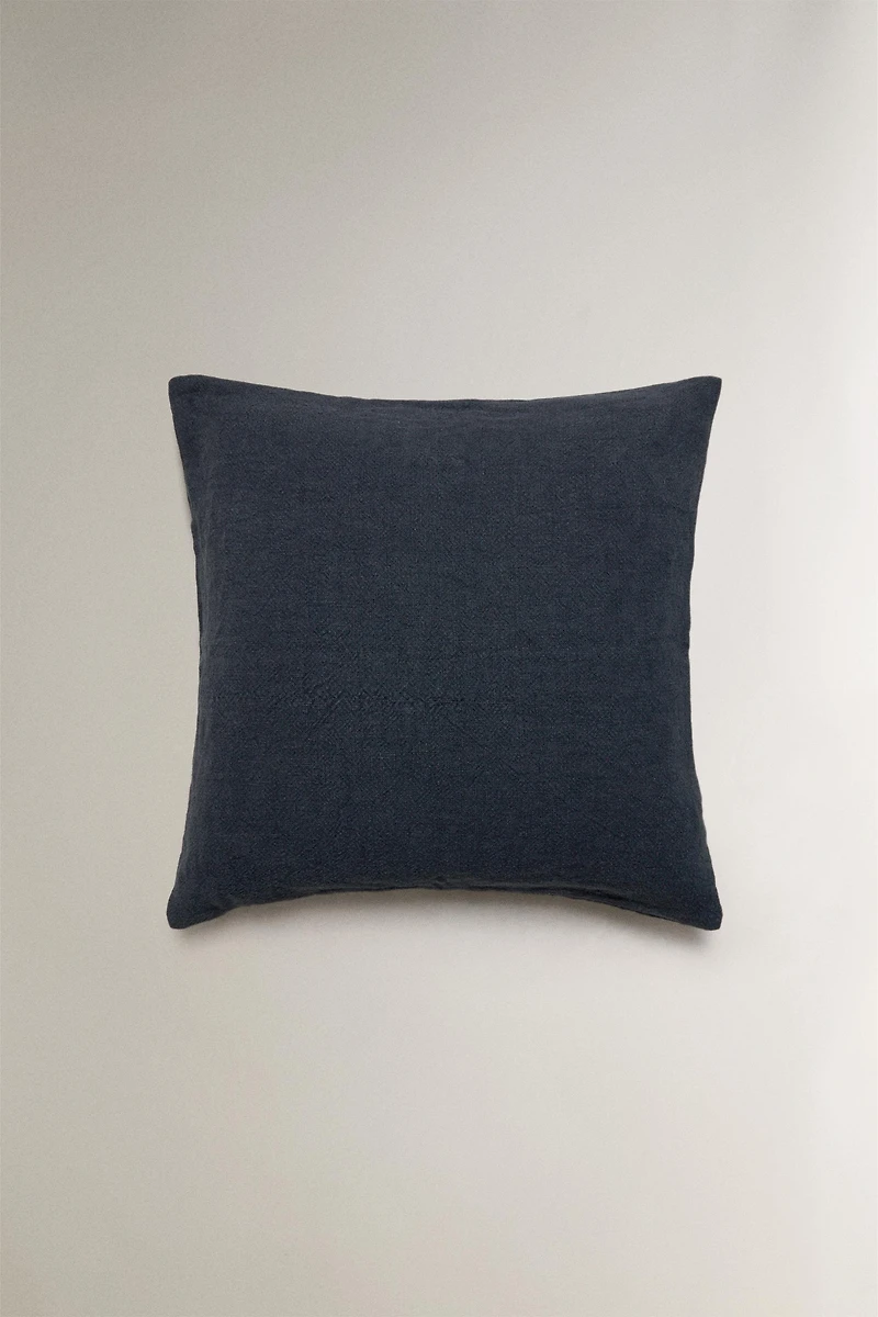 FADED LINEN THROW PILLOW COVER (400 GSM)
