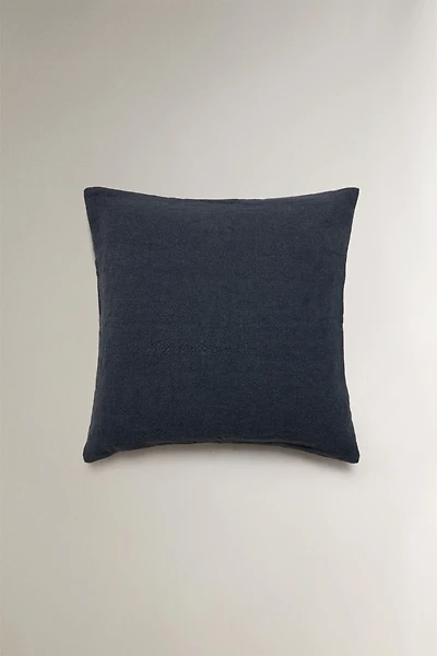 FADED LINEN THROW PILLOW COVER (400 GSM)