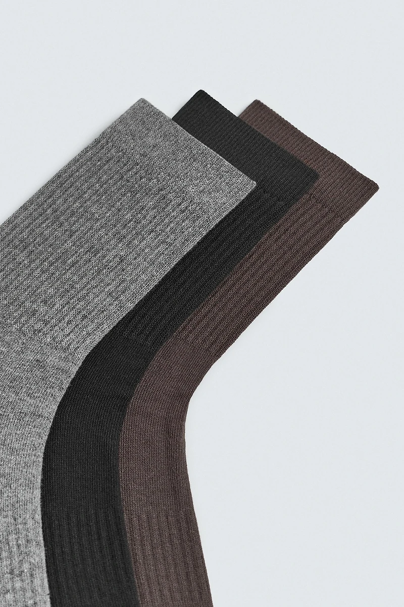 RIB SOCKS 3-PACK