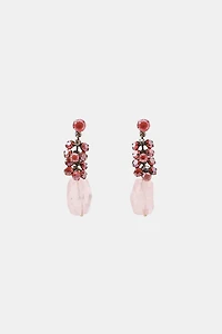 BOUCLES D'OREILLES BRILLANTES AVEC PIERRE