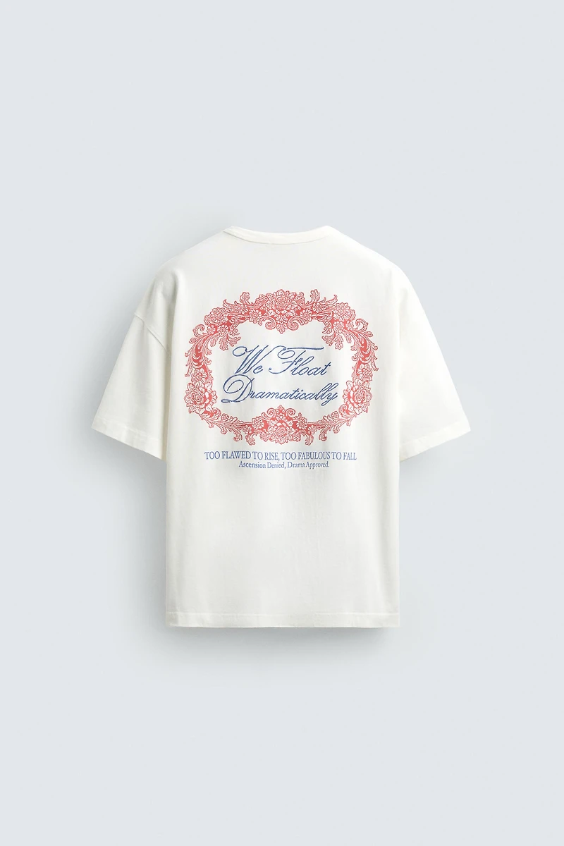 COMBINED PRINT AND EMBROIDERY T-SHIRT