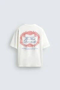 COMBINED PRINT AND EMBROIDERY T-SHIRT