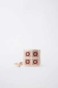 CROCHET KNIT FLOWER BAG