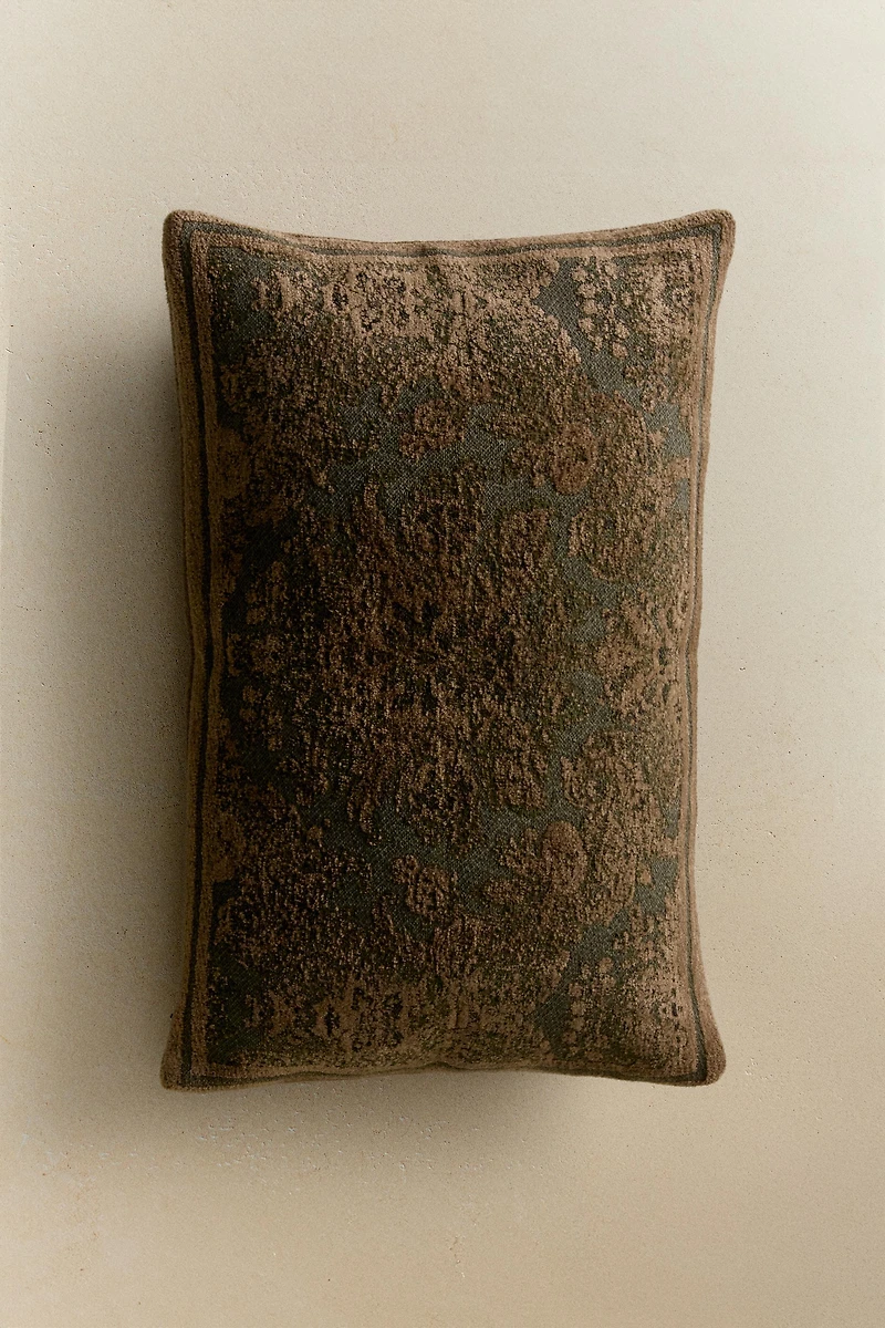 HOUSSE DE COUSSIN CHENILLE JACQUARD