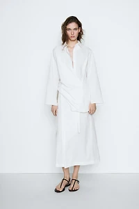 100% cotton shirt with gathered detail - STUDIO