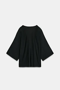 FLOWY V-NECK KNIT JUMPER