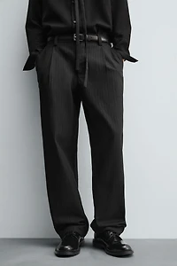 STRIPED TEXTURED CHINO PANTS