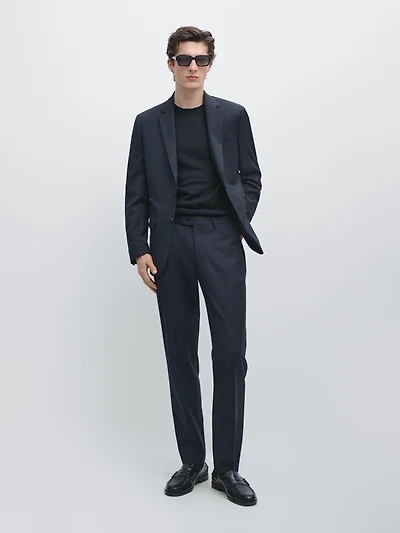 Cool wool suit pants