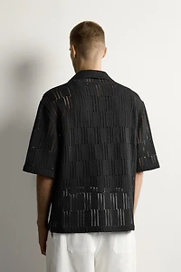 OPEN-KNIT RELAXED FIT SHIRT