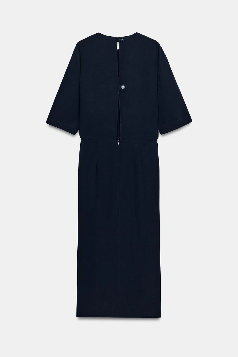 ZW COLLECTION DRAPED MIDI DRESS