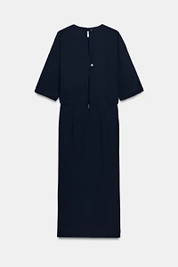 ZW COLLECTION DRAPED MIDI DRESS