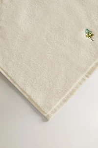 BATH TOWEL WITH FLORAL EMBROIDERY