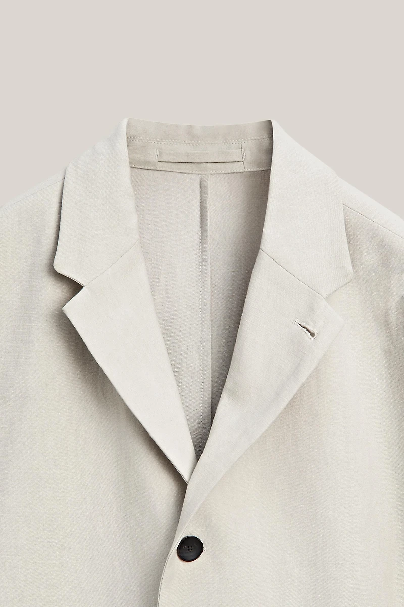 100% linen suit blazer with pocket details - LIMITED EDITION