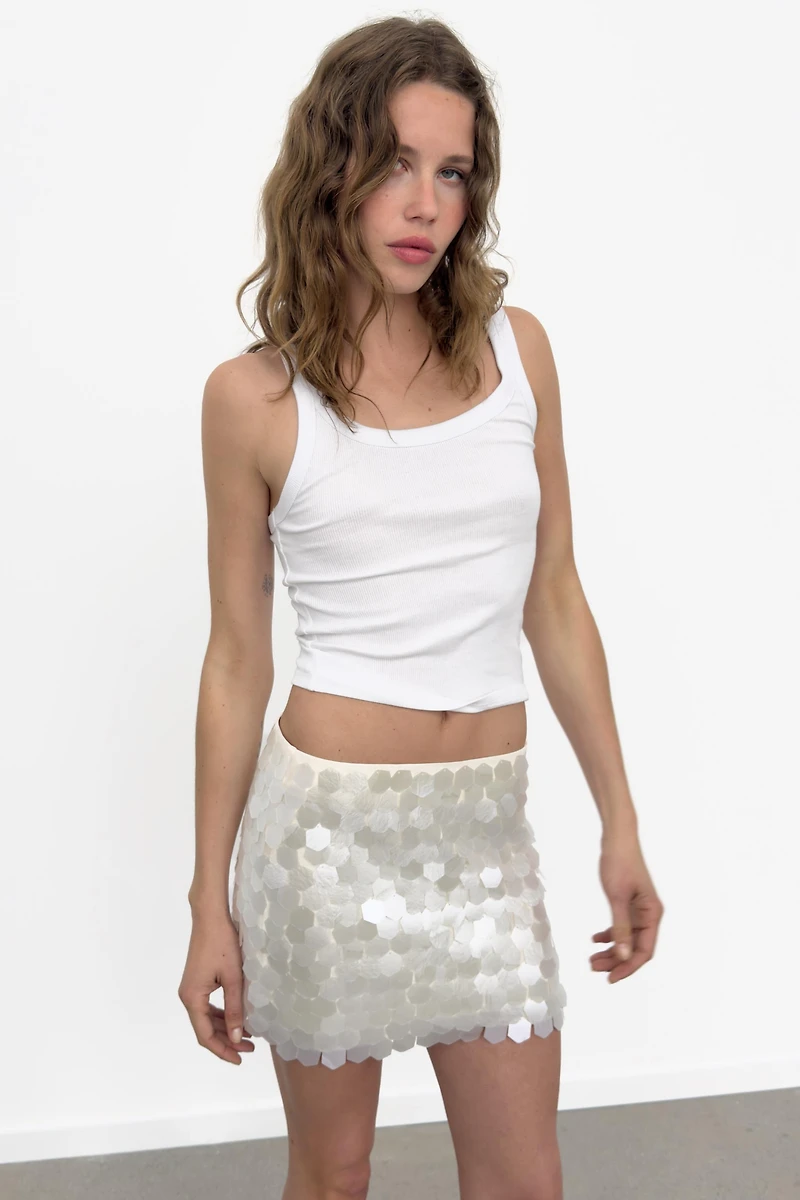SEQUIN MINI SKIRT