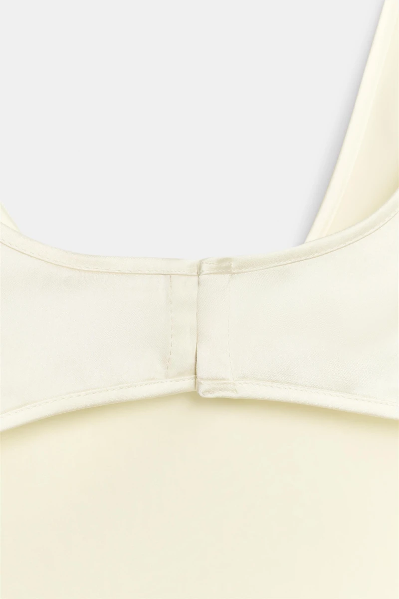 SATIN EFFECT CUT OUT SHORT DRESS