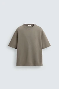 RELAXED FIT SHORT SLEEVE SWEATSHIRT