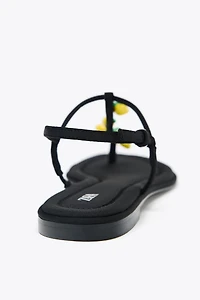 BEADED STRAP SANDALS