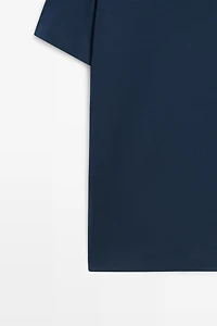 100% cotton V-neck knit polo