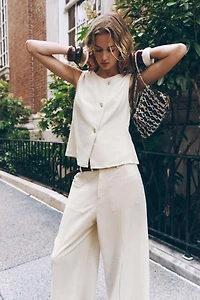 LINEN DOUBLE BREASTED VEST