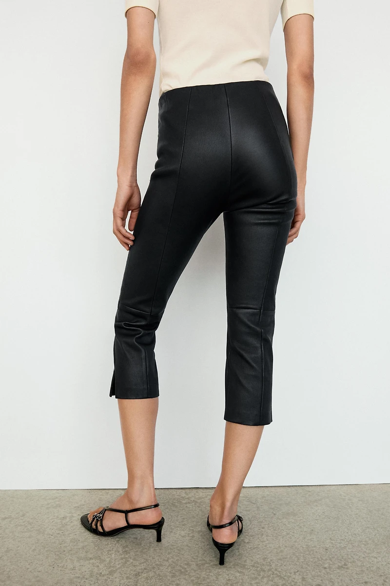 Leather capris