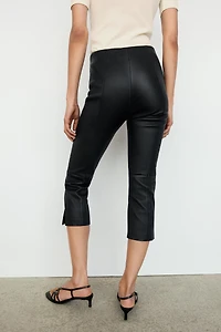 Leather capris