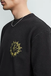 WASHED KNIT PRINTED T-SHIRT