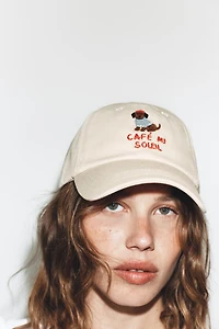 EMBROIDERED DACHSHUND TEXT CAP