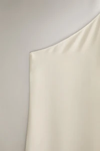 SATEEN ASYMMETRIC CAPE