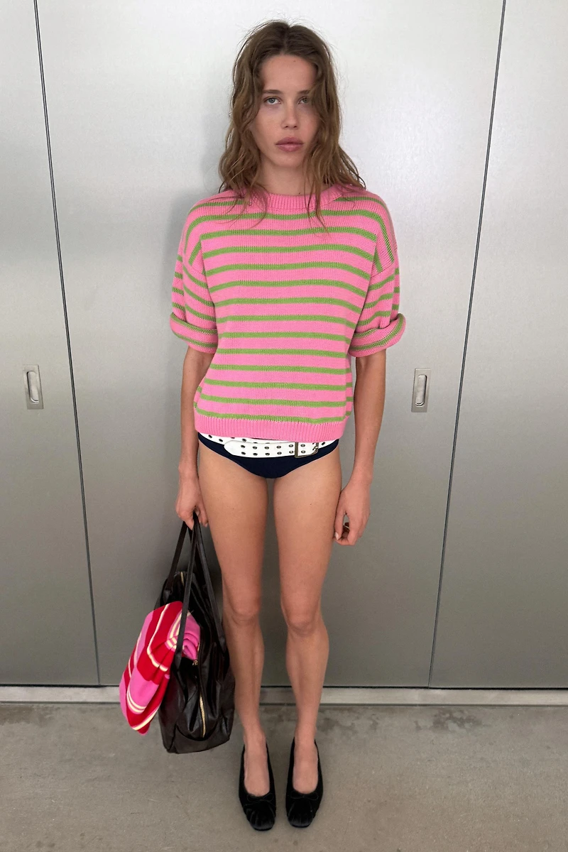 STRIPED KNIT JUMPER
