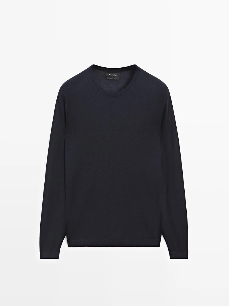 Pull en maille 100 % cachemire à col rond