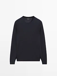 Pull en maille 100 % cachemire à col rond