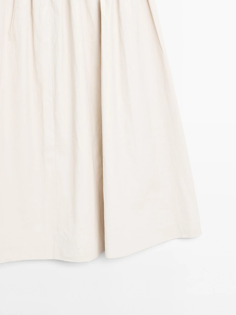 Jupe midi 100 % lin panneau - STUDIO