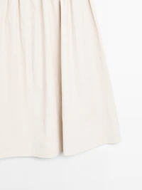 Jupe midi 100 % lin panneau - STUDIO