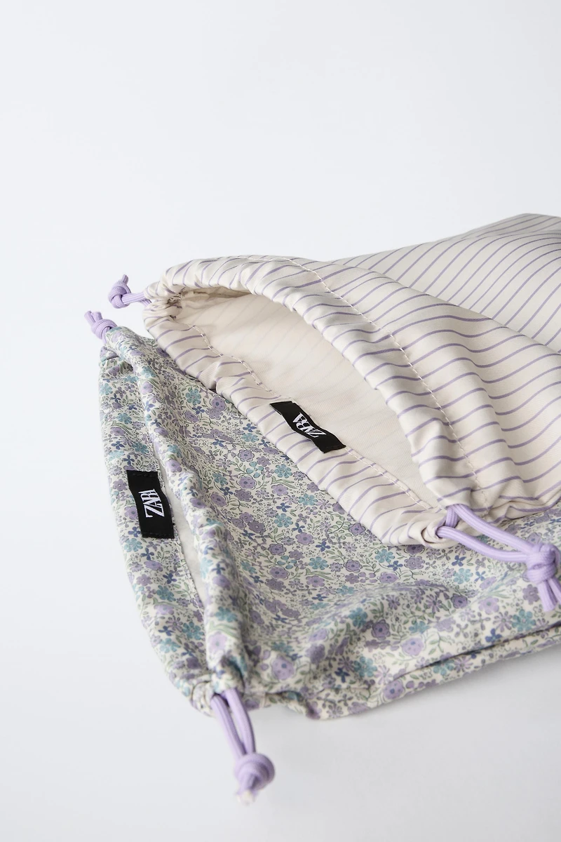 PACK OF FLORAL TRAVEL BAGS