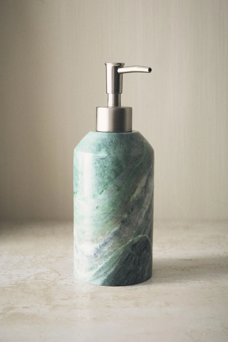 GREEN MARBLE SOAP DISPENSER