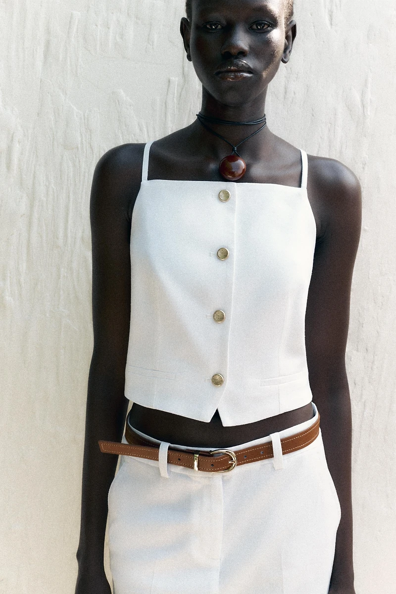 STRAPPY CROP VEST