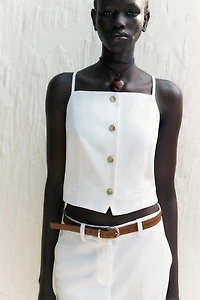 STRAPPY CROP VEST