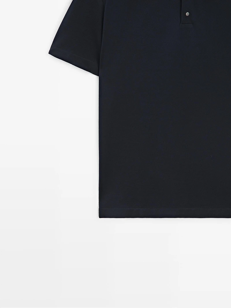 Short-sleeved polo shirt, 100% cotton