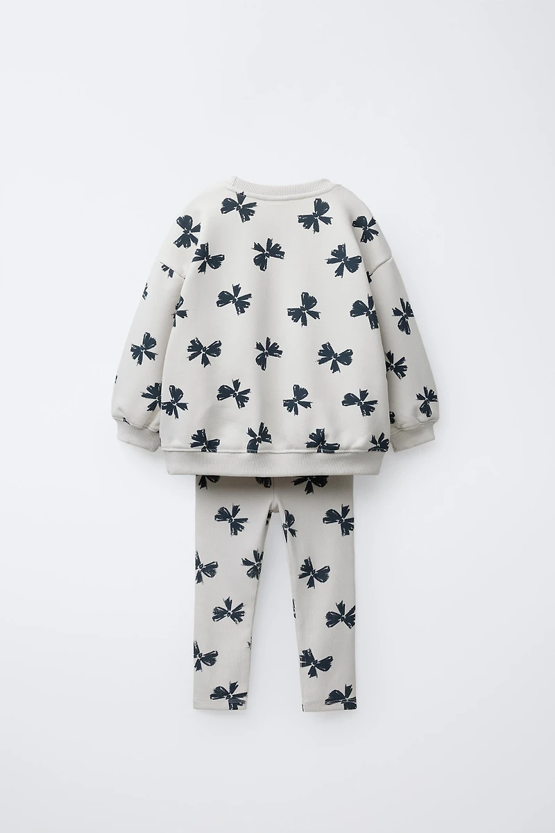 ENSEMBLE DE JOGGING SWEAT ET LEGGING CÔTELÉ IMPRIMÉ