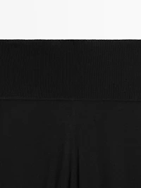 Pantalon bouffant laine en maille
