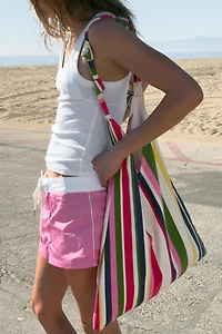 STRIPED CANVAS BAG