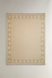 JACQUARD FLORAL AREA RUG
