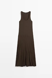 Midi dress with puffed detail