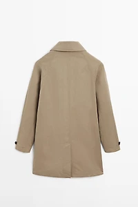 Lightweight cotton blend trench coat