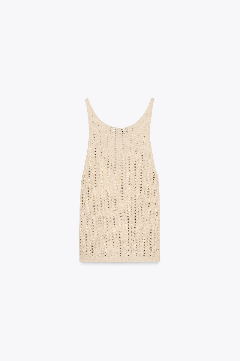 POINTELLE KNIT TOP