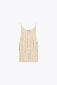 POINTELLE KNIT TOP